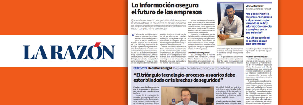 Entrevis en Diario La Razón a miembros del equipo de Forlopd