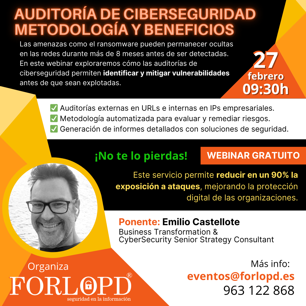 Webinar Auditoría de ciberseguridad