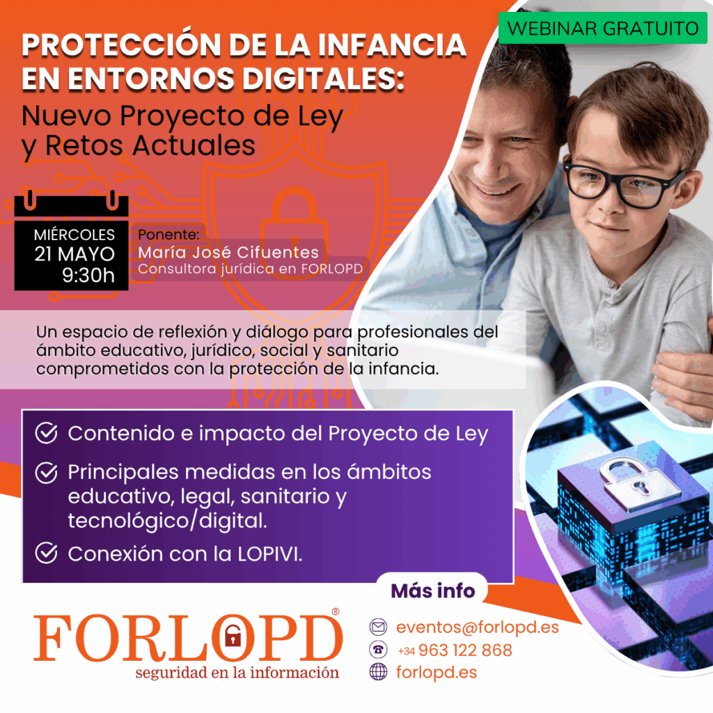 webinar protección de la infancia en entornos digitales