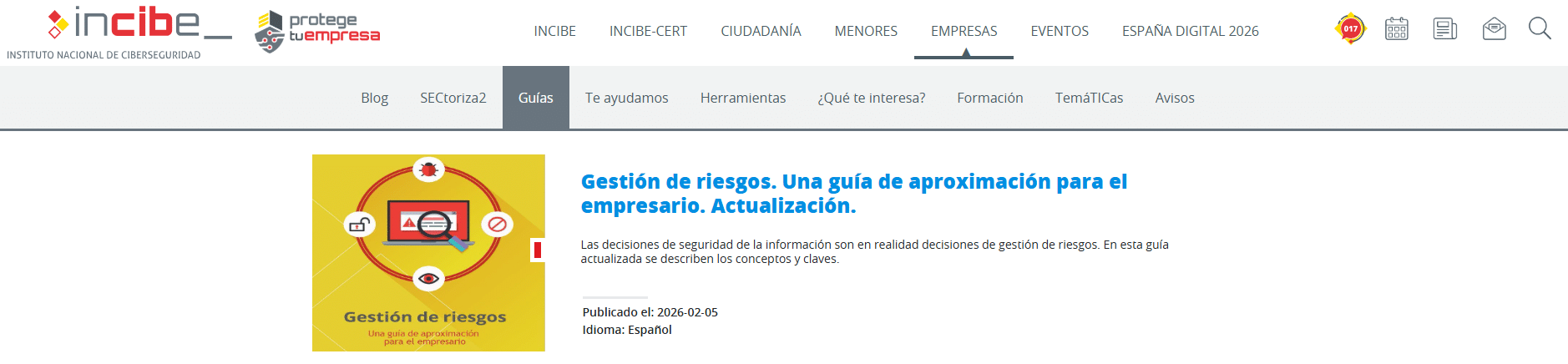 guía gestión de riesgos